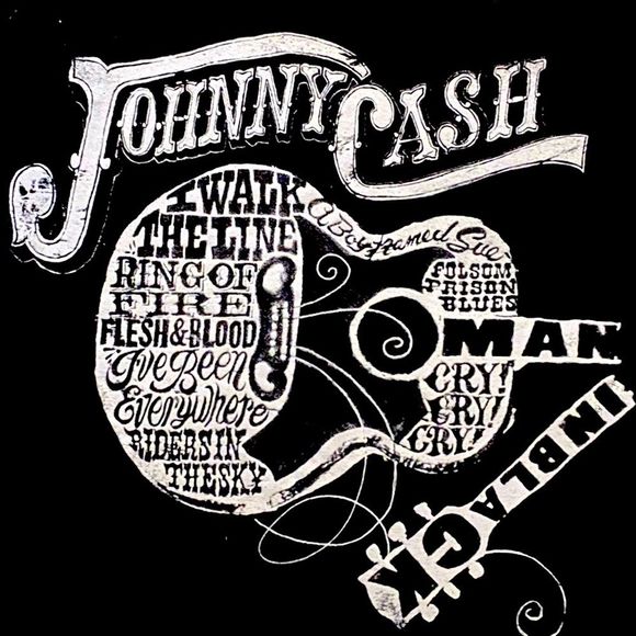Cash Other - Authentic Signed Johnny Cash Graphic T Shirt